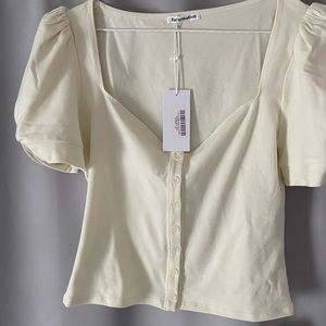 Reformation Wylder top in ivory size M BNWT